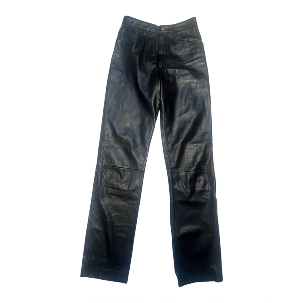 Wilson Genuine Black Leather Pants Bike Week Sturgis  Rocker Style Sz 2
